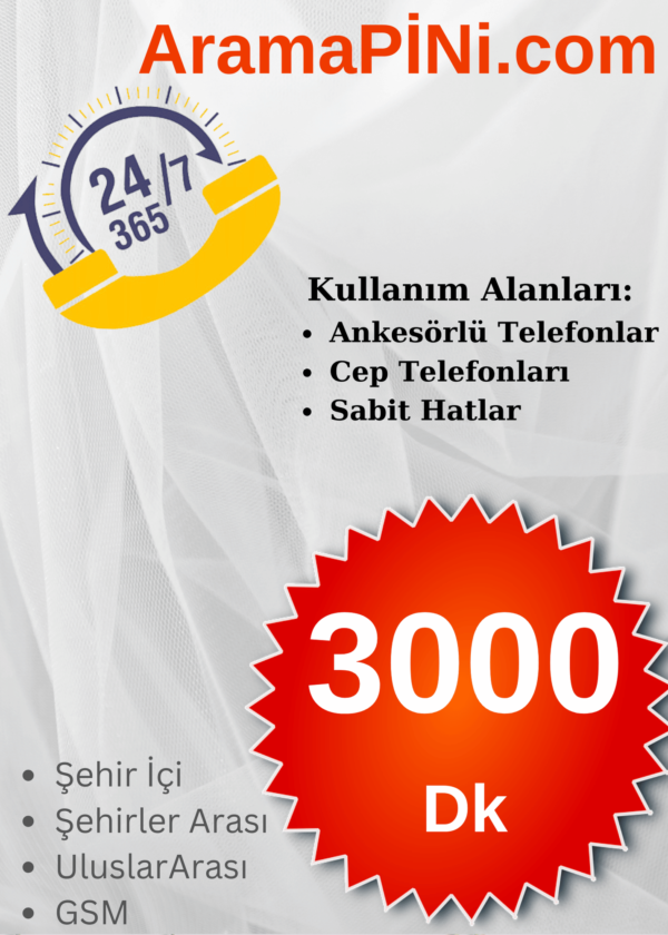 3000 Dk Arama Kartı