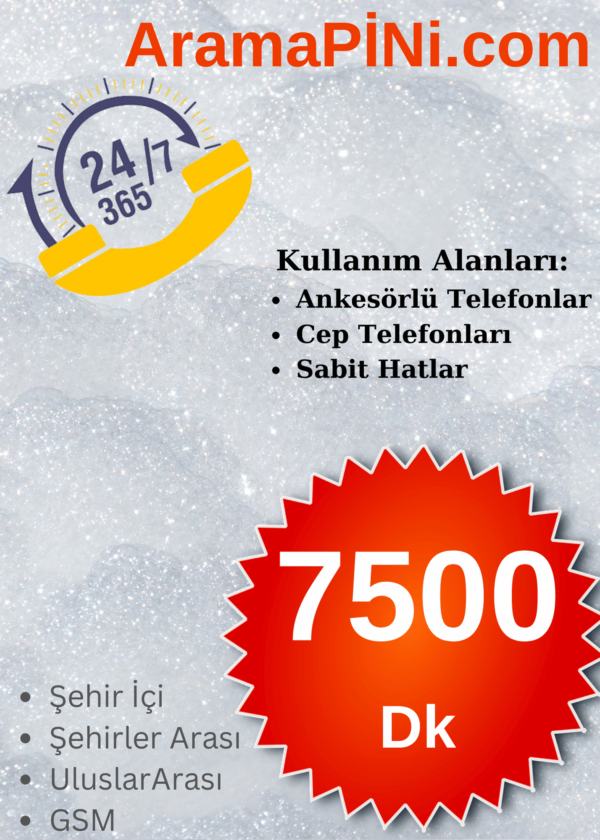 7500 Dk Arama Kartı